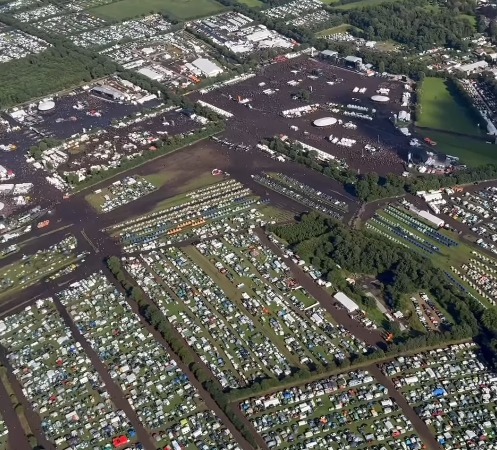Wacken, a vista de helicóptero
