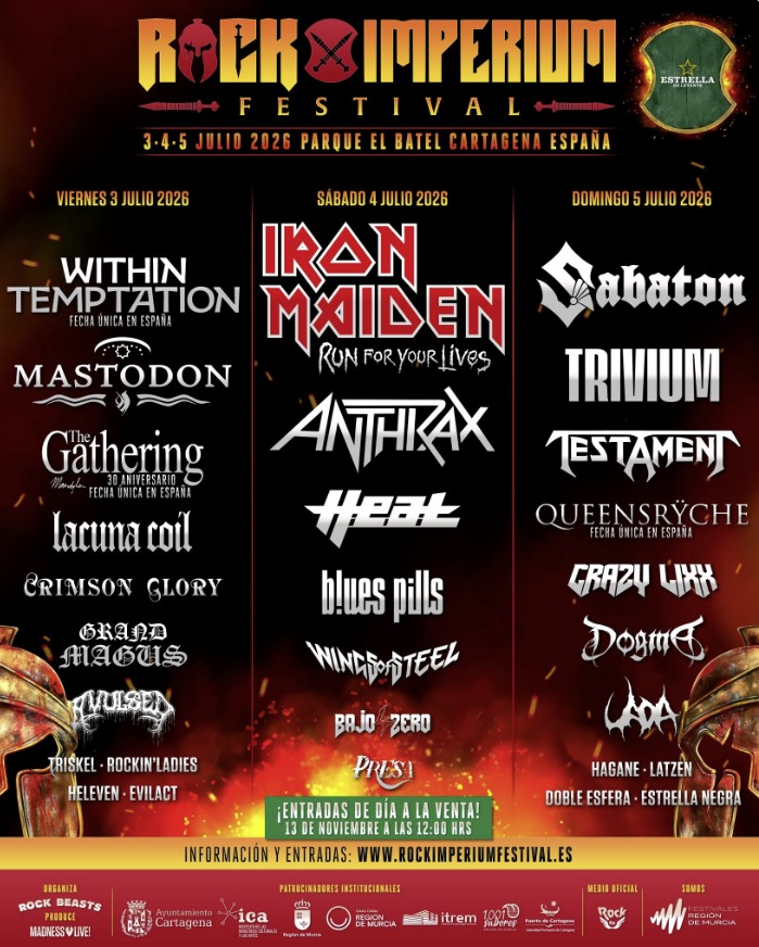 Cartel definitivo Rock Imperium 2026