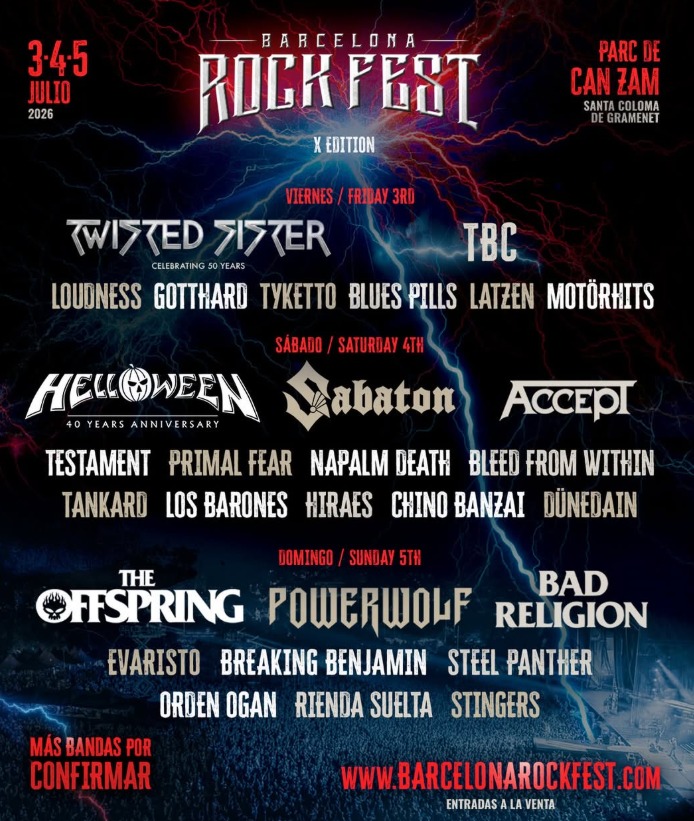 Nuevos grupos del Barcelona Rock Fest 2026