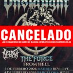 El concierto de Onslaught, cancelado en Madrid y Barcelona