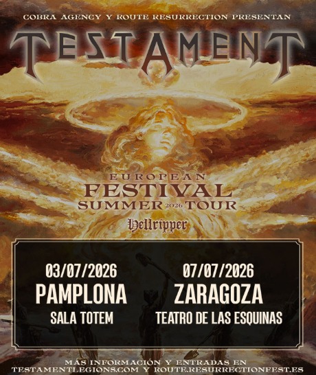 Testament, Pamplona, Zaragoza 2026