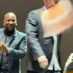 Clapton, golpepado en Madrid por un vinilo (captura de pantalla de X)