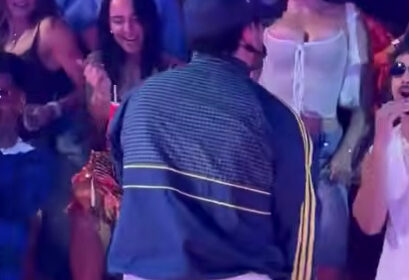 Lewandowski en el concierto de Bad Bunny