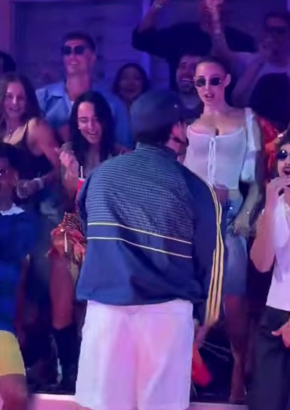 Lewandowski en el concierto de Bad Bunny