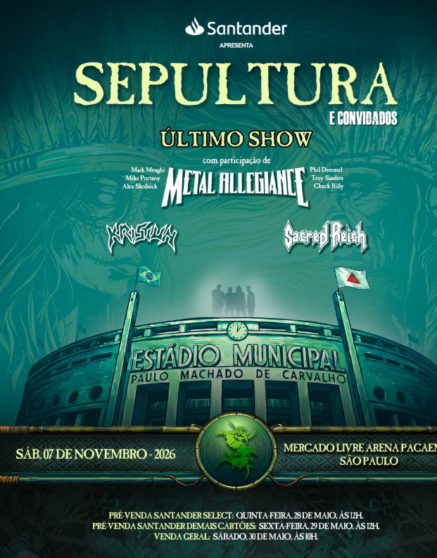 Fecha y lugar último concierto Sepultura