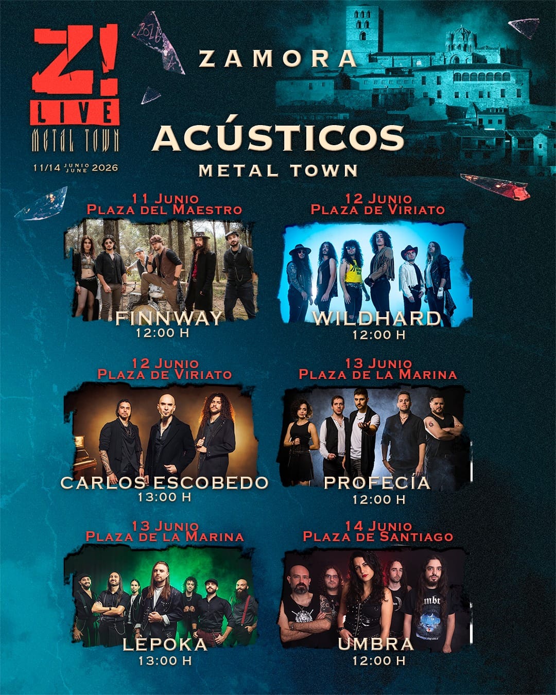 Horarios Acústicos Zamora Z! Live 2026
