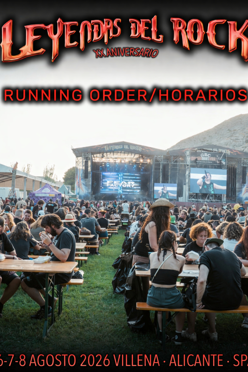 Horarios Leyendas del Rock 2026