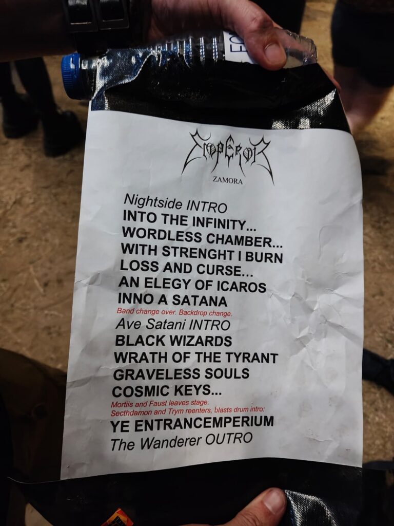 Setlist de Emperor en el Z! Live 2026.