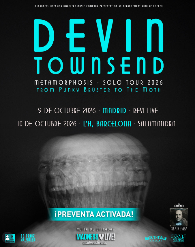 Devin Townsend Madrid y Barcelona 2026