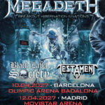 Megadeth Barcelona y Madrid abril 2027